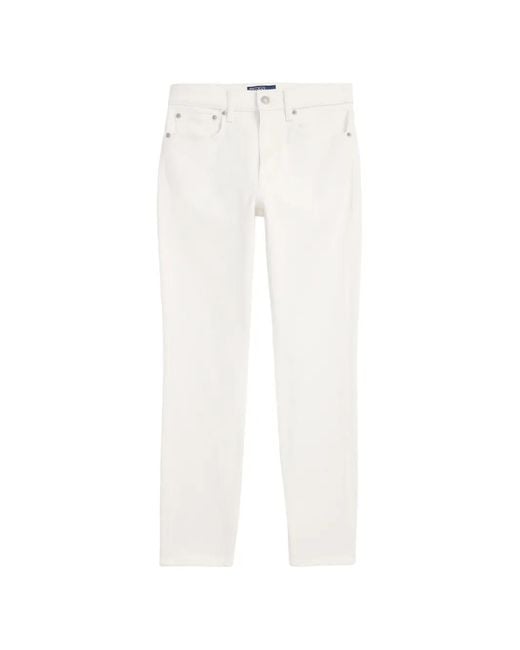 Polo Ralph Lauren White Logo-Patch Jeans