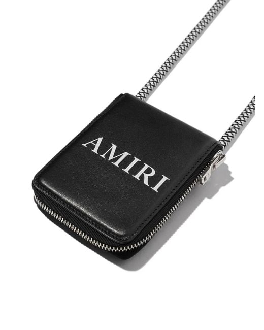 Amiri White Logo-Print Crossbody Wallet Bag