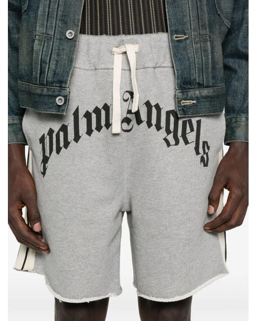 メンズ Palm Angels サイドストライプ ショートパンツ White
