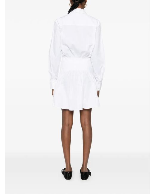 Staud White Rocco Mini Dress
