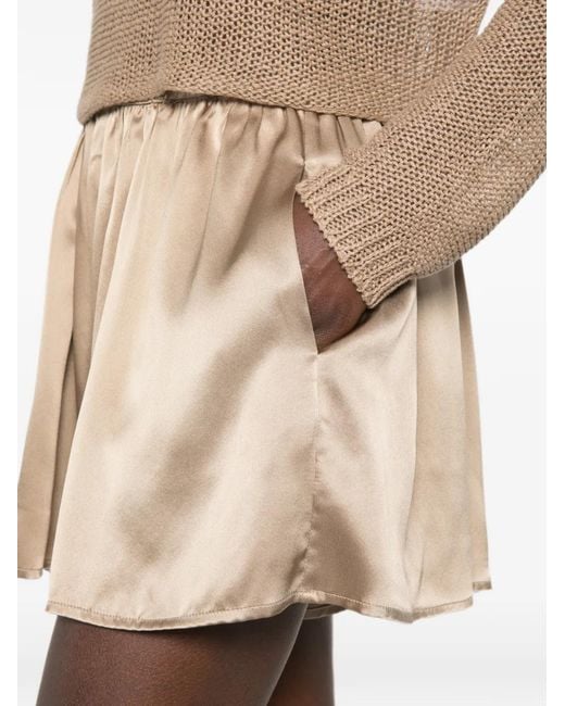Enza Costa Natural Elasticated-Waistband Shorts