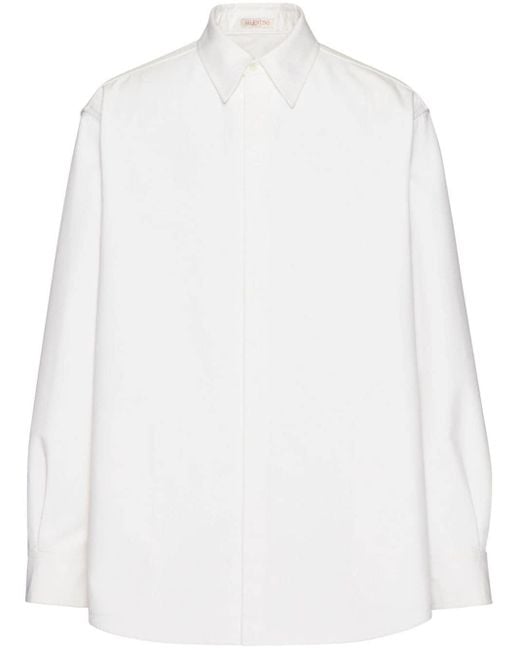 Valentino Garavani Hemdjacke aus Popeline in White für Herren