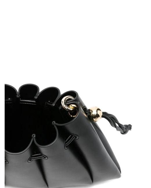 THEMOIRÈ Black Drawstring-Fastening Clutch Bag