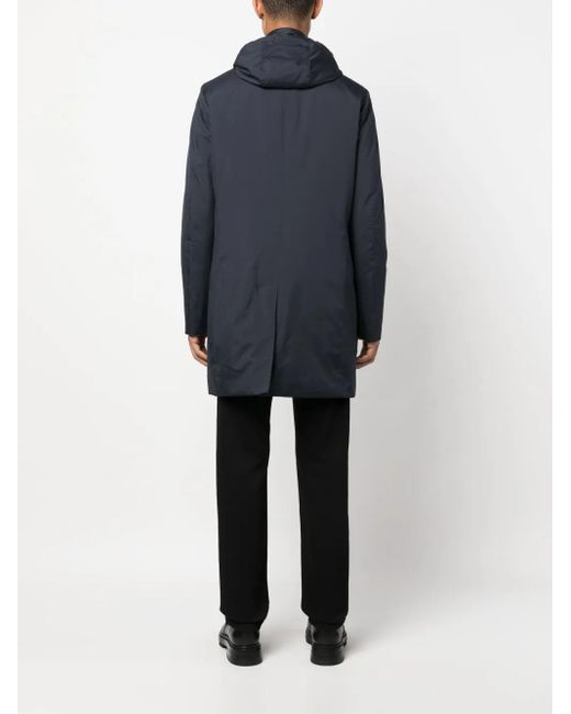 Moorer Blue Redon Single-Breasted Padded Coat for men