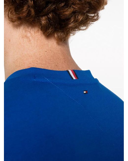 メンズ Tommy Hilfiger ロゴ スウェットシャツ Blue