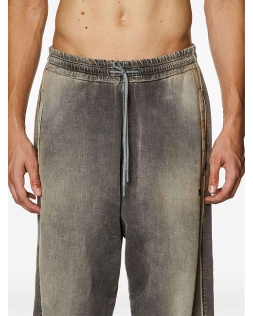 DIESEL Gray Martians Track Wide Leg Jeans Clothing for men