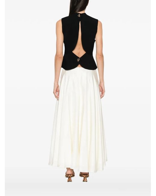 Cult Gaia Black Romin Open-Back Top