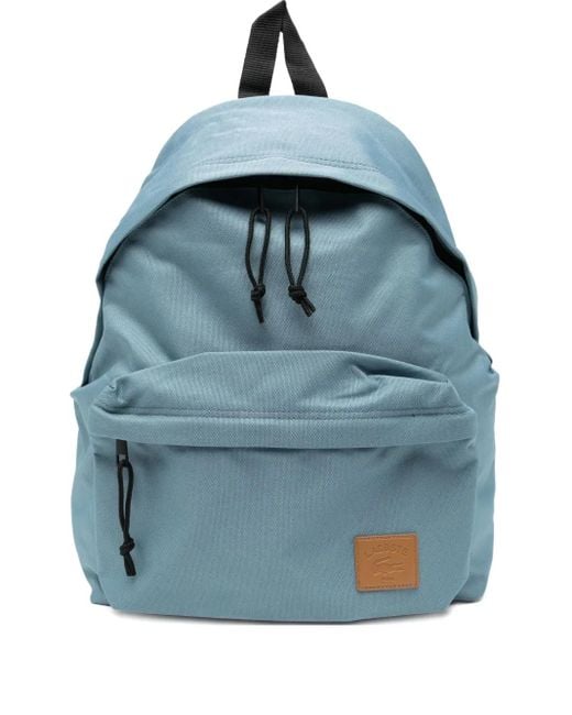Lacoste Blue Logo-Patch Backpack for men