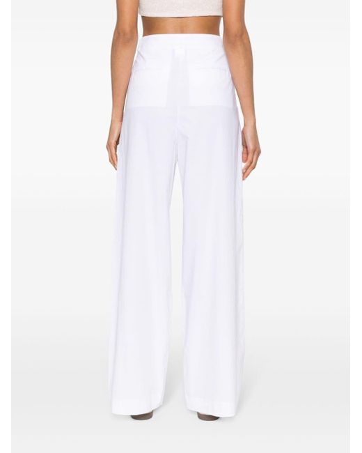 Pantalon en coton à coupe ample ..,merci en coloris White