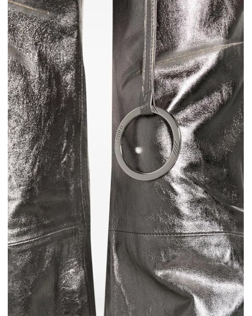 The Attico Gray Hose Im Distressed-Look