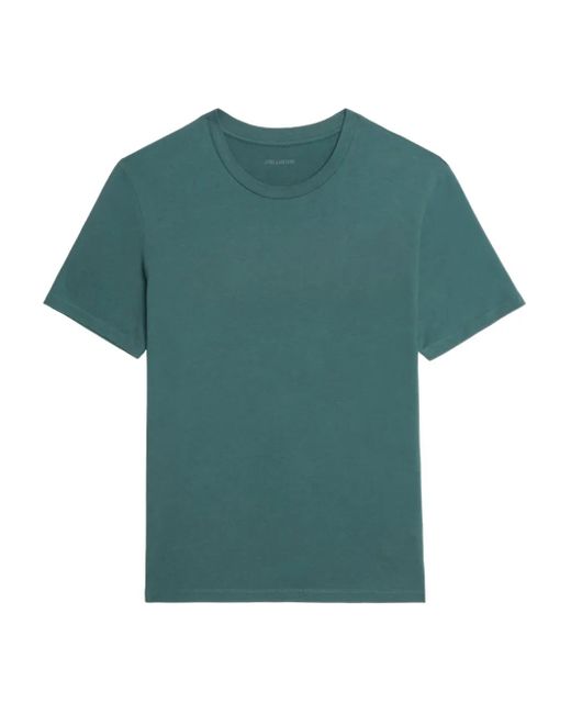 Zadig & Voltaire Tommy Katoenen T-Shirt Met Print Op De Achterkant in het Green voor heren