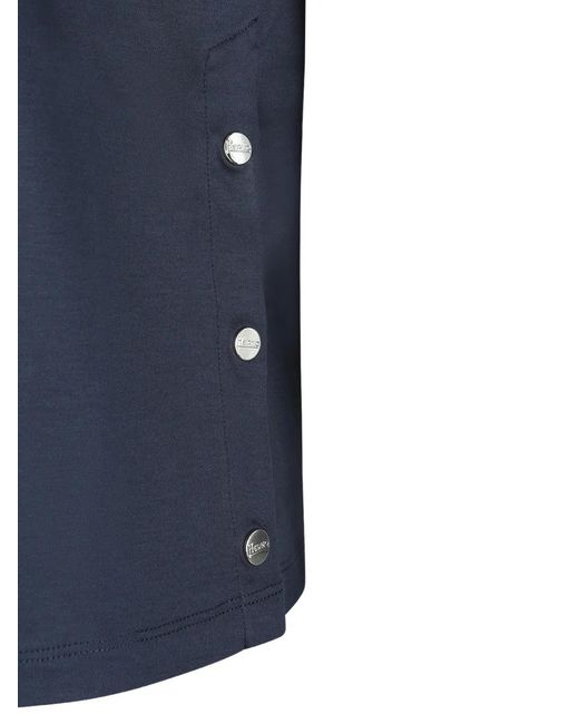 Herno Blue Button-Detail T-Shirt