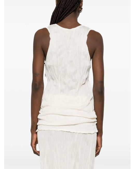 Totême  White Crinkled-Texture Top