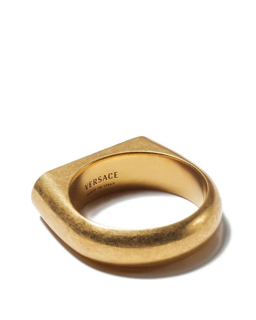 Versace Metallic Ring Mit Logo-Detail