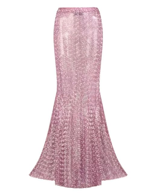 Santa Brands Pink Rhinestone-Embellishment Maxi Skirt