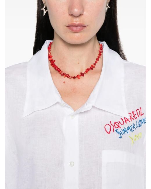 DSquared² White Oversized Shirt