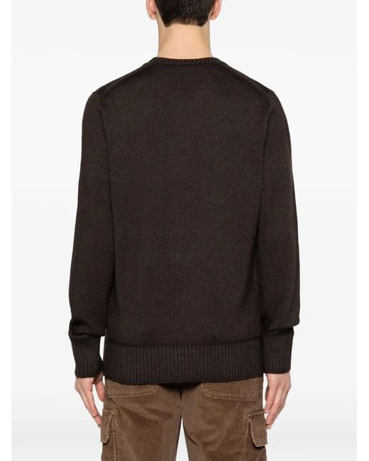 Drumohr Brown Crew-Neck Sweater for men