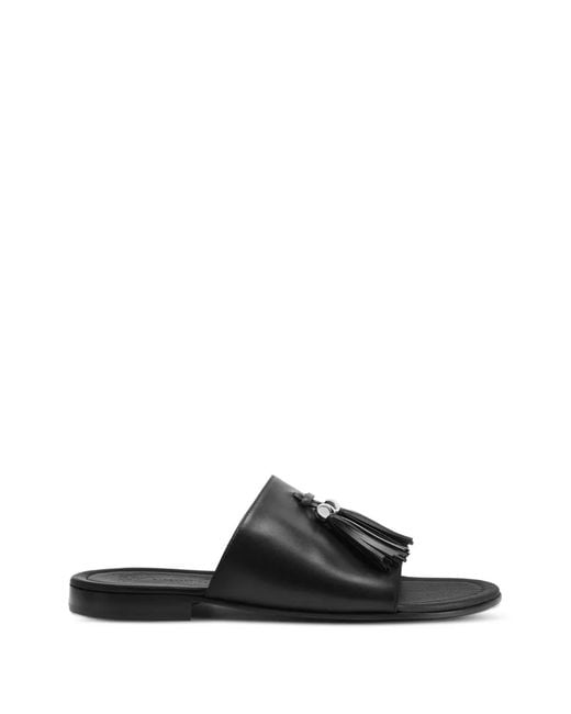 Giuseppe Zanotti Black Maratea Tassels Leather Sandals for men