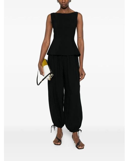 TOVE Black Estelia Drawstring Trousers