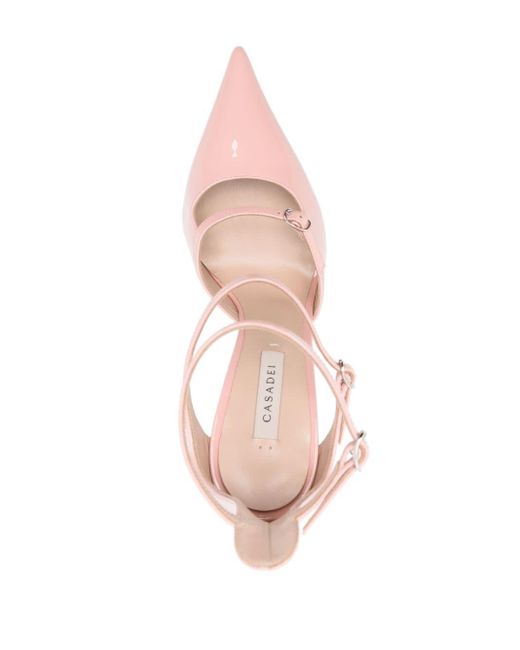 Casadei Pink 105mm Patent Leather Pumps