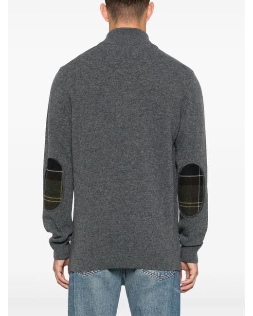 Barbour Gray Wool Sweater for men