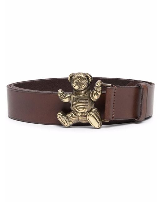 Cinturón con y logo Bear Polo Ralph Lauren hombre de color Marrón | Lyst