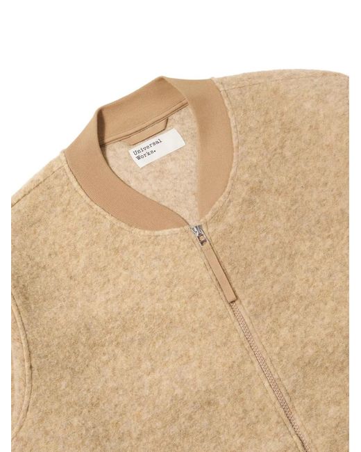 Universal Works Natural Zip-Up Bomber Jacket for men