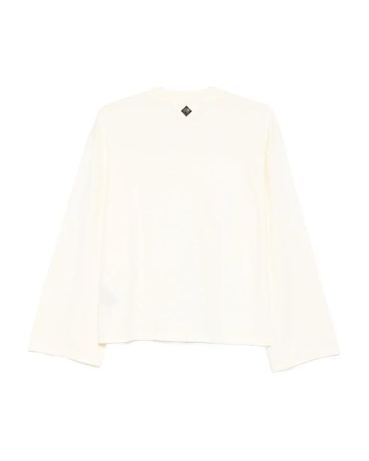 Haikure White Long-Sleeve Top
