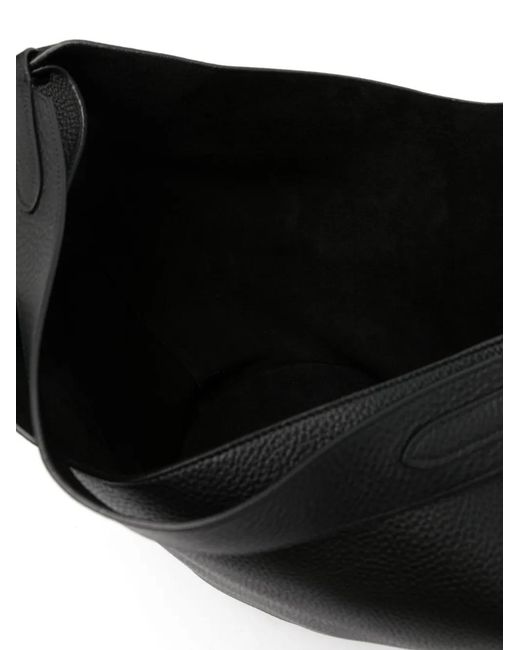 Khaite Black Medium Lotus Leather Tote Bag