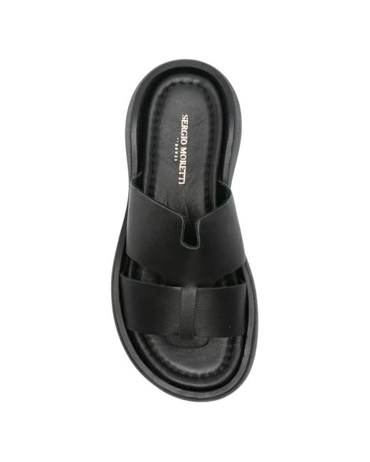 SERGIO MORETTI FIRENZE White Cut-Out Platform Sandals