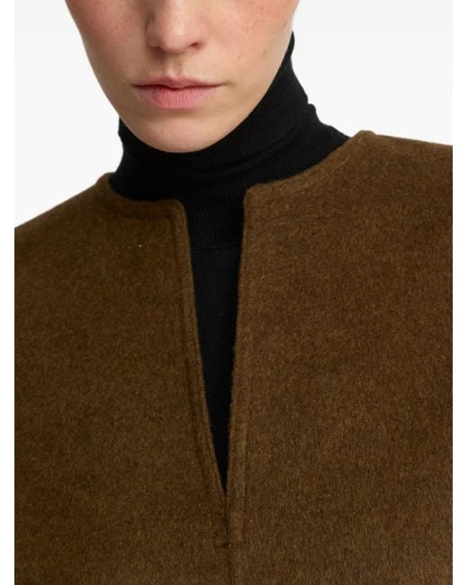 Yves Salomon Green V-Neck Top