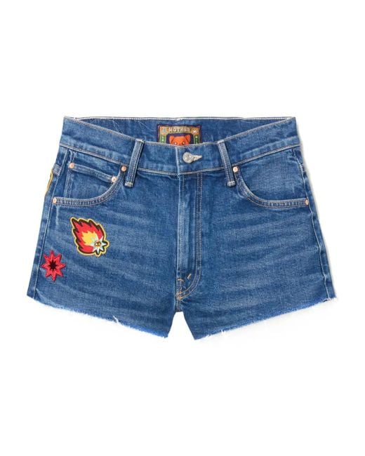 X Mother Short The Dodger Short Fray LaDoubleJ en coloris Blue