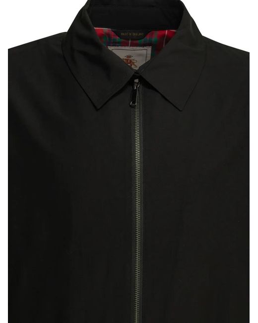 Baracuta Black Zip-Up Bomber Jacket for men
