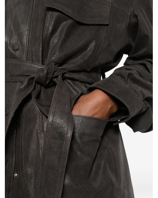 Cassell Black Sahariana Belted Jacket