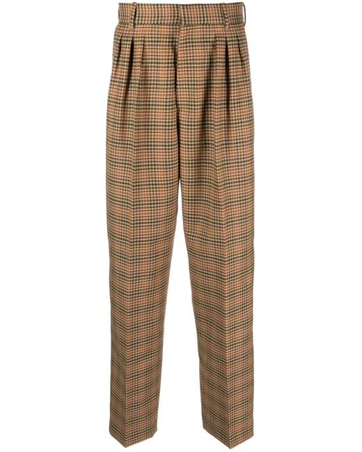 KENZO Geruite Pantalon in het Natural voor heren