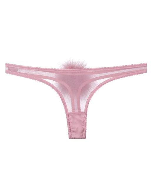 Gilda & Pearl Pink Diana Georgette Pompom Thong