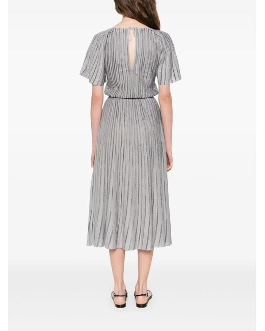 Emporio Armani Gray Pleated Dress