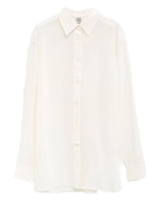 Chemise À Col Pointu Totême  en coloris White