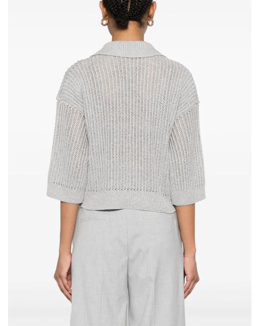 Peserico オープンニット セーター Gray