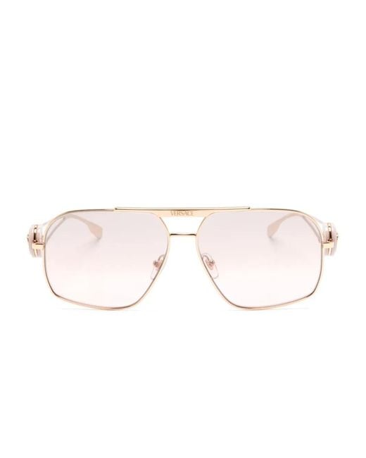 Gafas de sol Medusa con montura estilo piloto Versace de color Pink