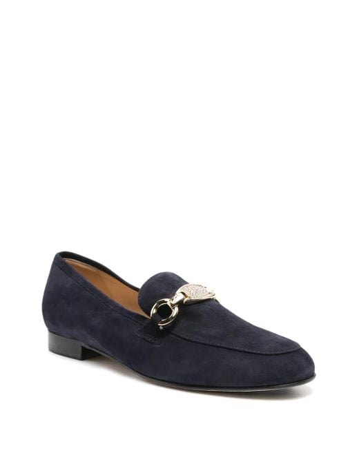 Casadei Blue Suede Loafers