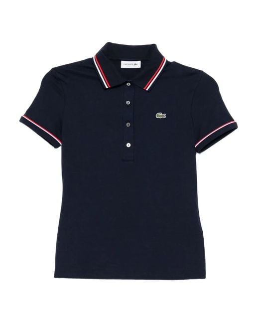 Lacoste Blue Logo-Embroidered Polo Shirt