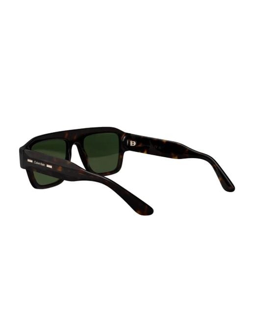 Calvin Klein Green Tortoiseshell-Pattern Sunglasses for men