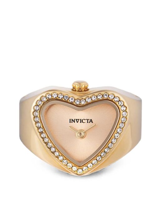 INVICTA WATCH Natural Mini Heart-Face Crystal-Embellished 18Mm Ring Watch