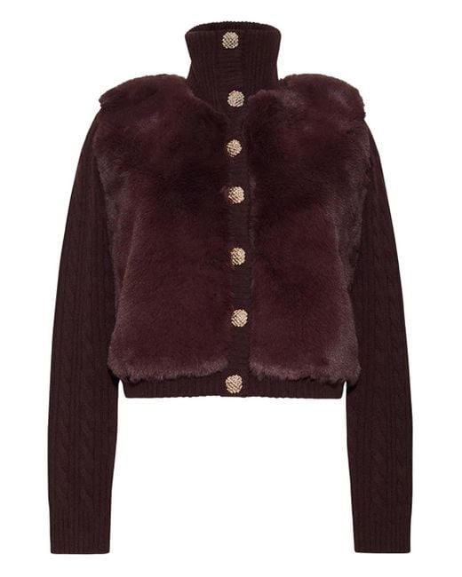 Cara Cara Red Logan Cable-Knit Jacket