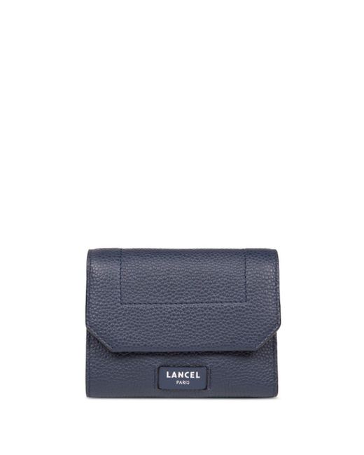Lancel Blue Ninon Leather Compact Wallet