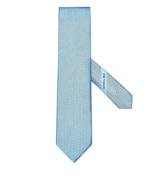 Zegna Blue Patterned Tie for men