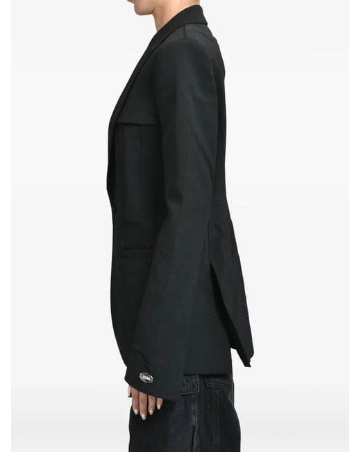 Jean Paul Gaultier Black Panelled Tailored Jacket