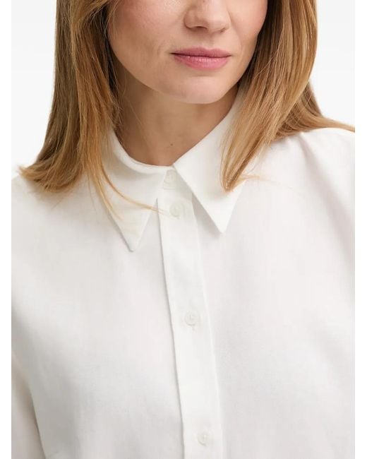 Marc O' Polo White Short-Sleeve Button-Up Shirt