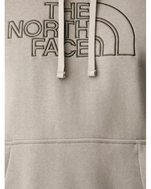 The North Face Gray Drew Peak Light Logo-Embroidered Drawstring Hoodie for men